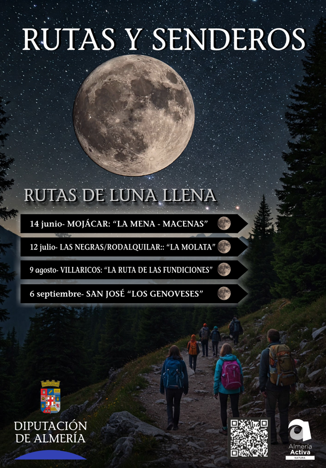 Rutas y Senderos. Senderos de la Luna Lena 2025. Mojácar 14-7-25